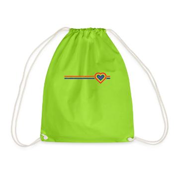coeur arc en ciel coeur arc en ciel - Sac de sport léger - vert néon - Devant