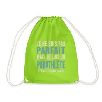 pas parfait para athlète cadeau sport handicape - Sac de sport léger - vert néon - Devant