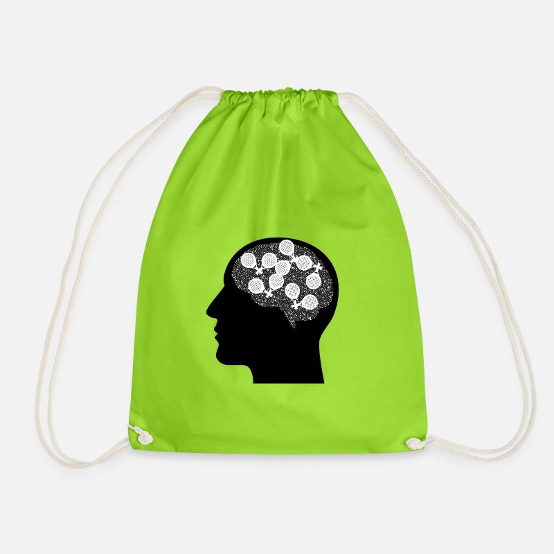 Padel in my mind - Drawstring Bag - neon green