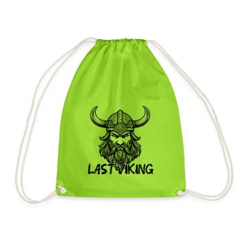 Wikinger mit Helm - Turnbeutel - Neongrün - Vorne