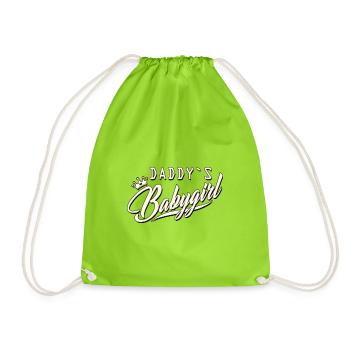 babygirl princess queen girl eltern baby shirt - Turnbeutel - Neongrün - Vorne