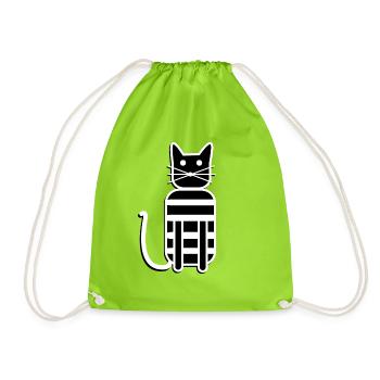 Amour du chat - Sac de sport léger - vert néon - Devant