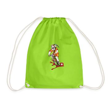 Mountainbike, Wiltsch, Haslital, Schweiz, Sport - Turnbeutel - Neongrün - Vorne