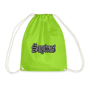 hooligan hools tribüne block 9a suptras ultras fan - Drawstring Bag - neon green - Front