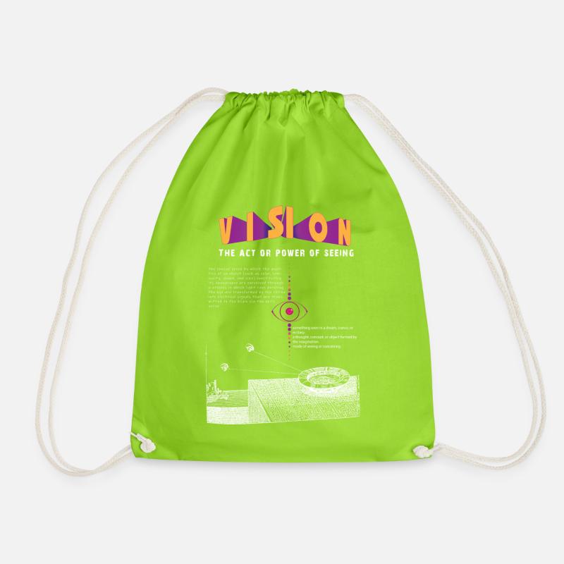 Vision - Drawstring Bag - neon green