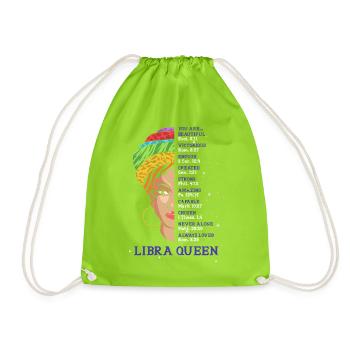 Zodiac sign Libra - Drawstring Bag - neon green - Front