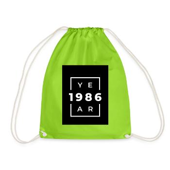 Design Vintage Années 80 Minimaliste - Sac de sport léger - vert néon - Devant