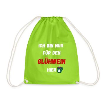 Mug de Noël Slogan Design Vin Chaud - Sac de sport léger - vert néon - Devant
