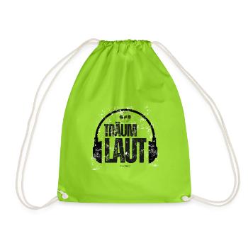 Dream Loud - Music Design for Music Fans - Drawstring Bag - neon green - Front