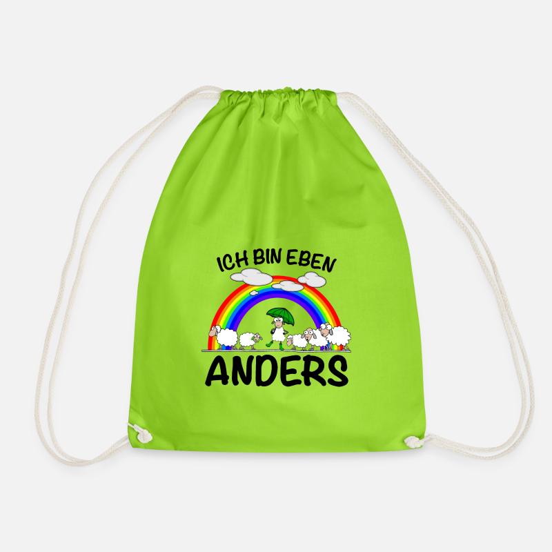 Anders sein Einzigartig - Turnbeutel - Neongrün