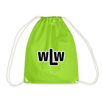 Wlw Outline Logo Stil - Turnbeutel - Neongrün - Vorne