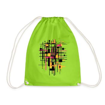 Building site - Drawstring Bag - neon green - Front