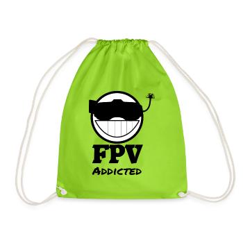 FPV Addicted - Turnbeutel - Neongrün - Vorne
