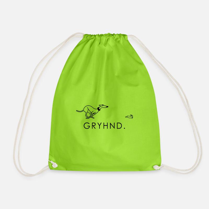 Running Greyhound - Turnbeutel - Neongrün