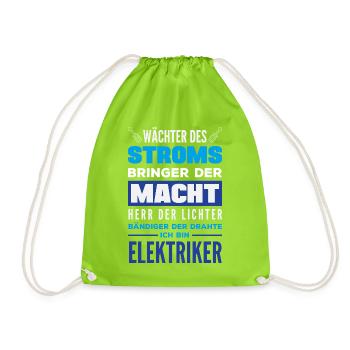 Wächter Des Stroms Elektriker - Turnbeutel - Neongrün - Vorne