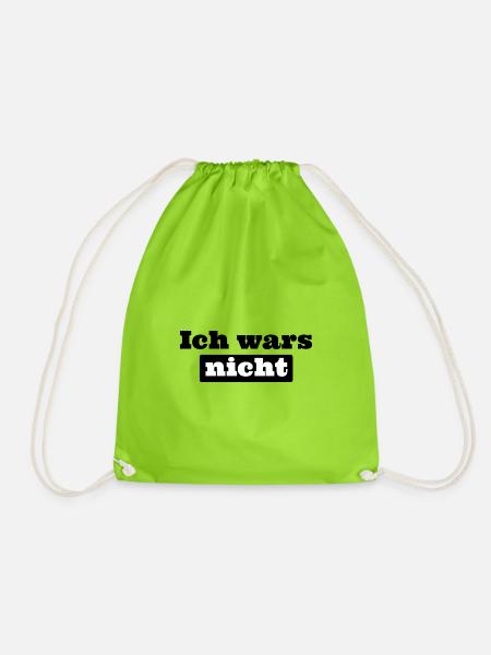 Ich wars nicht - Turnbeutel - Neongrün