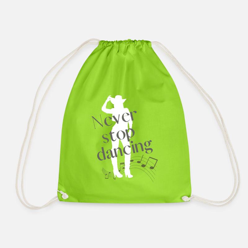 Girl never stop dancing - Turnbeutel - Neongrün