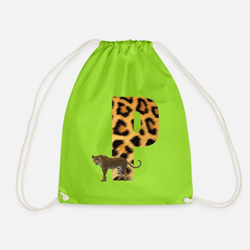 leopard p - Turnbeutel - Neongrün