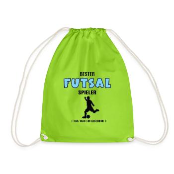 Futsal Spieler Bester Futsalspieler Geburtstag Geb - Turnbeutel - Neongrün - Vorne