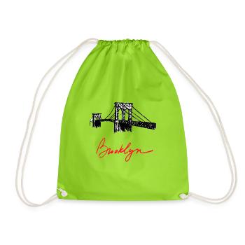 Brooklyn - Drawstring Bag - neon green - Front
