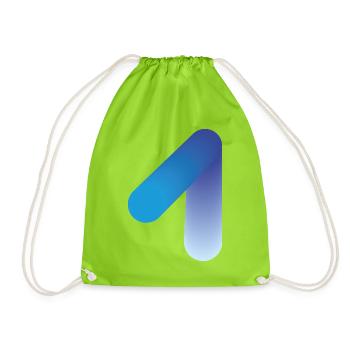 Abstract 1, modern & digital - Drawstring Bag - neon green - Front