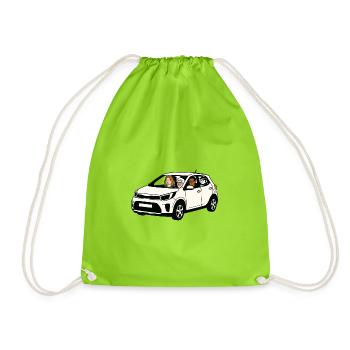 Grandma Karin - Drawstring Bag - neon green - Front
