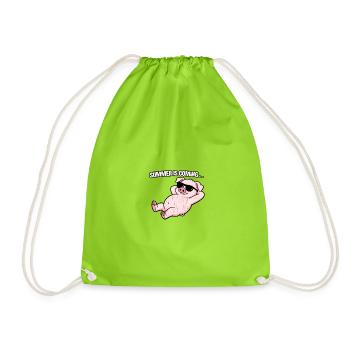Summer Pig Relax with sunglasses - Drawstring Bag - neon green - Front