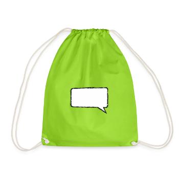 Sprechblase_Grunge_Eckig - Sac de sport léger - vert néon - Devant