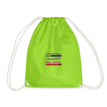 Cortisol bas – 3 rounds plus tard - Sac de sport léger - vert néon - Devant