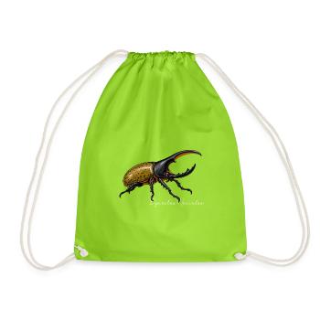 Herkuleskäfer Dynastes hercules - Turnbeutel - Neongrün - Vorne