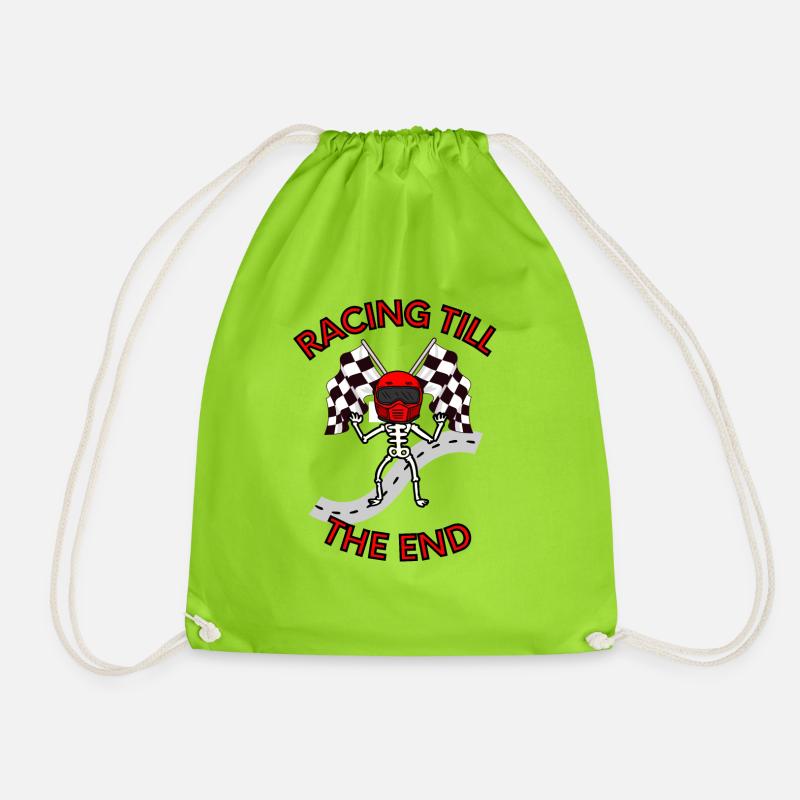 Rennfahrer: Racing till the end - Turnbeutel - Neongrün