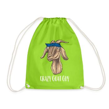 Homme de chèvre fou - Sac de sport léger - vert néon - Devant
