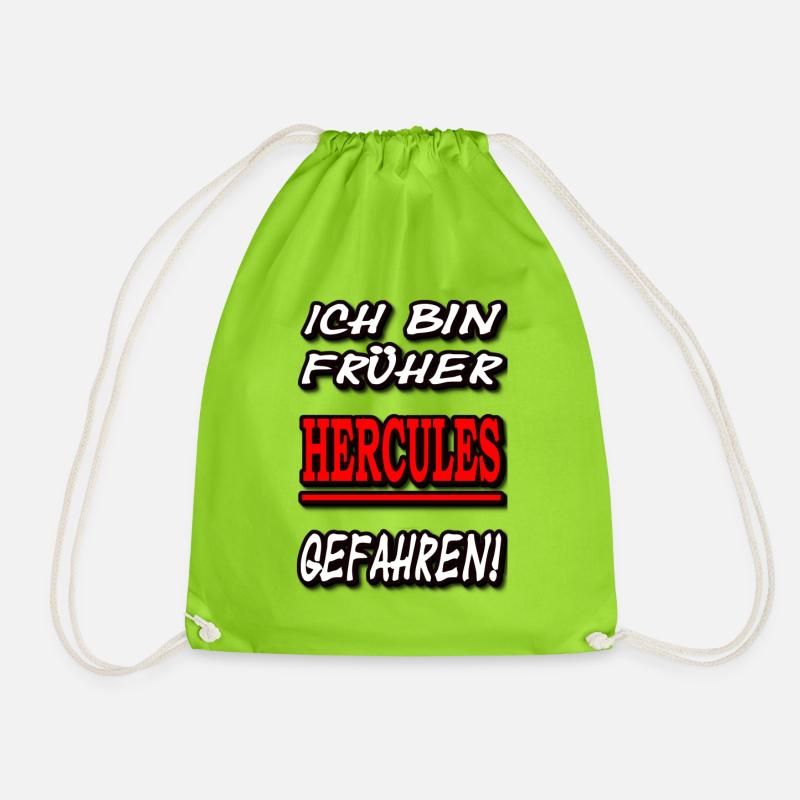 Ich bin früher Hercules gefahren! - Turnbeutel - Neongrün
