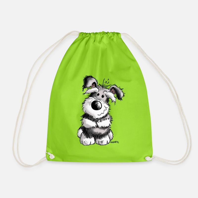 Süßer Schnauzer - Turnbeutel - Neongrün