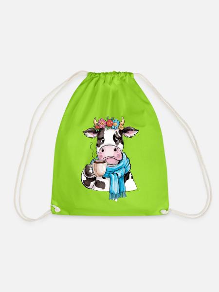 Vache café - Sac de sport léger - vert néon