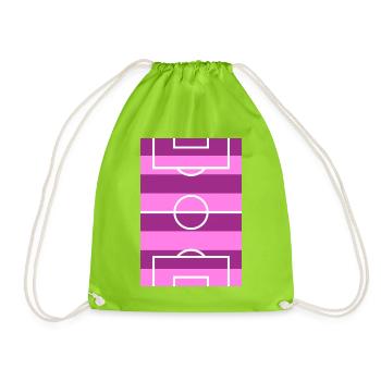 Terrain de football rose - Sac de sport léger - vert néon - Devant