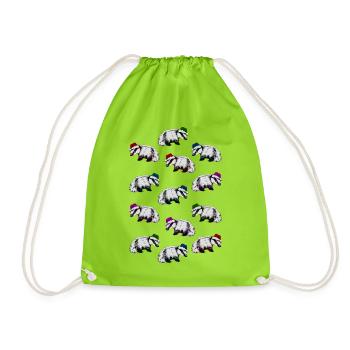 BLAIREAUX DE NOËL - Sac de sport léger - vert néon - Devant