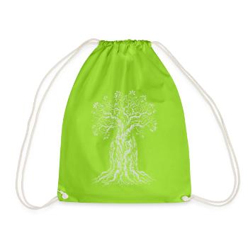 Baobab-Baum des Lebens - Turnbeutel - Neongrün - Vorne