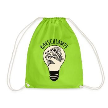 Barschlampe Angeln Barsch Lustiges Wortspiel - Turnbeutel - Neongrün - Vorne