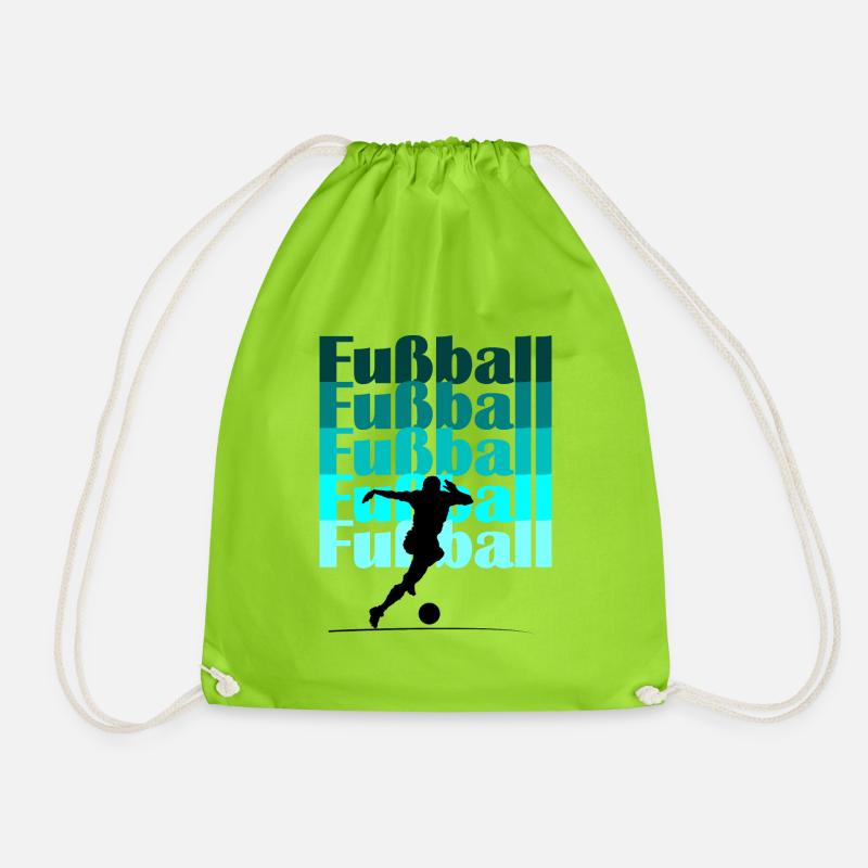 Fußball - Turnbeutel - Neongrün