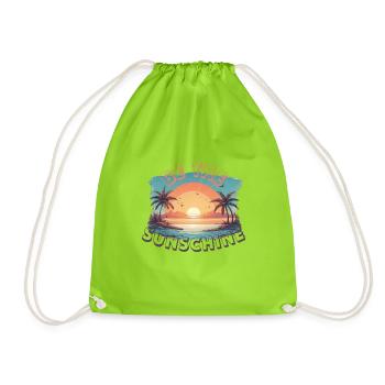 BE THES UNSHINE - Turnbeutel - Neongrün - Vorne