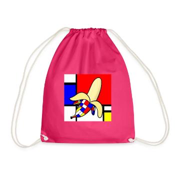 Banane - Turnbeutel - Fuchsia - Vorne