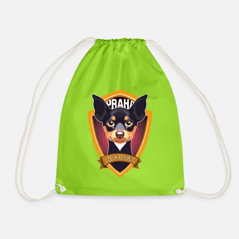 Prague ratier - Drawstring Bag - neon green
