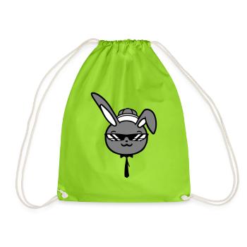 Lunettes de soleil lapin Cappy cravate Cool Hat Comic - Sac de sport léger - vert néon - Devant