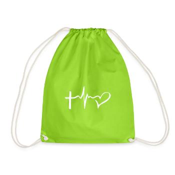 Jesus Christ of Nazareth Faith Bible Jesus - Drawstring Bag - neon green - Front