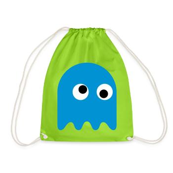 Game Classics Ghost - Drawstring Bag - neon green - Front
