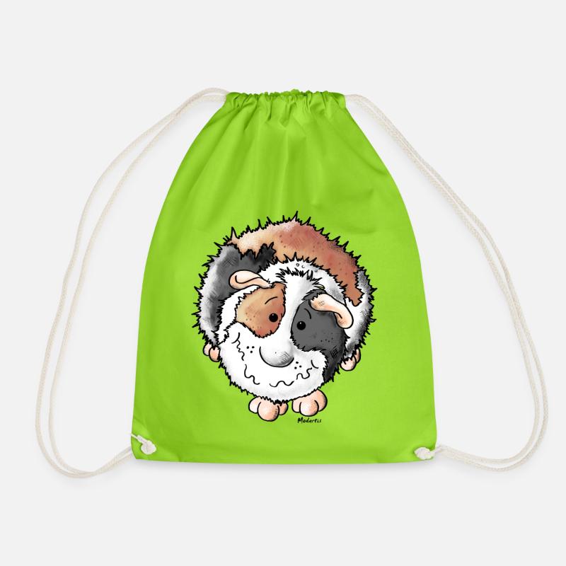 Drolliges Meerschwein - Turnbeutel - Neongrün
