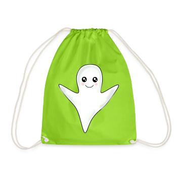 T-shirt d’Halloween Ghost spooky chemise mignonne - Sac de sport léger - vert néon - Devant