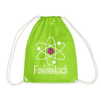 Fusion Chef - Cook - Cooking - Laboratory - Chemist - Drawstring Bag - neon green - Front