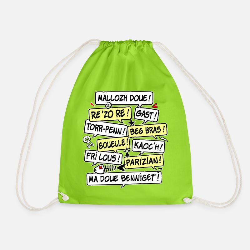 Jurons de breton, le meilleur - Sac de sport léger - vert néon
